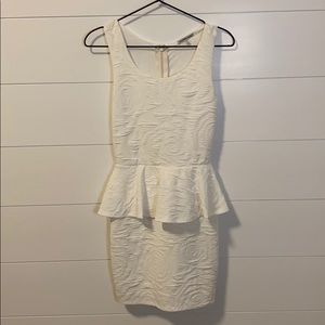 Charlotte Russe White Peplum Dress